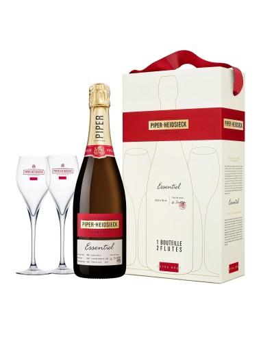 PIPER-HEIDSIECK ESSENTIEL GLASSPACK 1 BOTTLE + 2 FLUTES - 0.75 LT