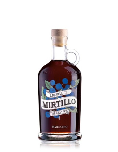 DISTILLERY MARZADRO BLUEBERRY LIQUEUR IN GRAPPA - CL 70